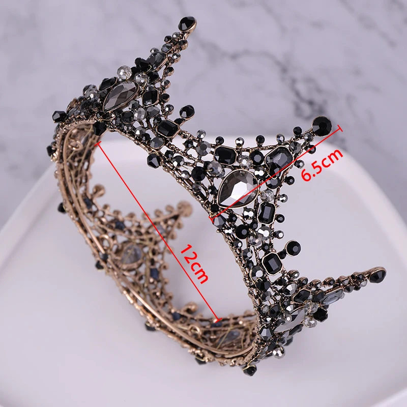 1pc Mini Crown Cake Topper Headband Crystal Pearl Tiara Children Hair Ornaments For Wedding Birthday Party Decoration