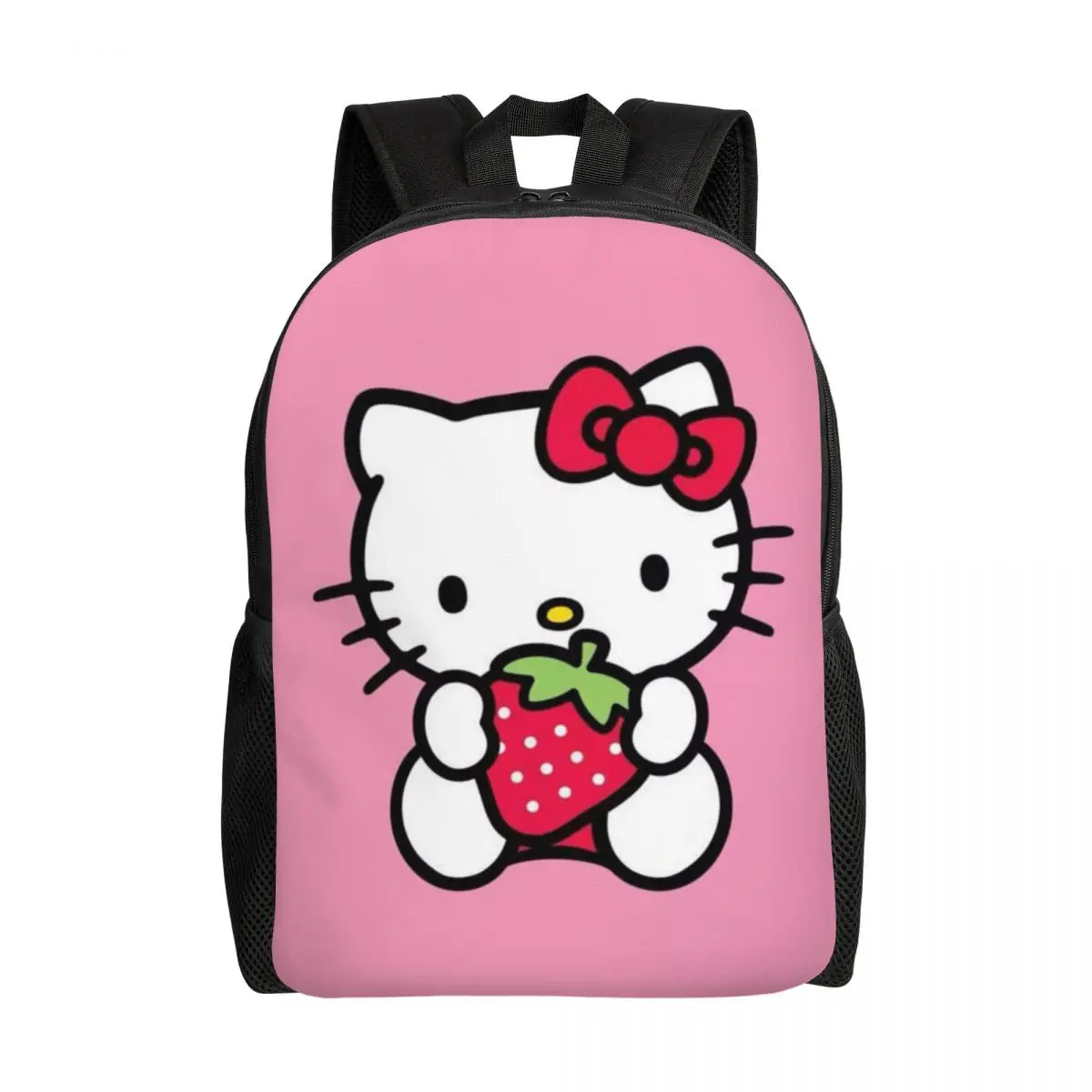 

Custom Sanrio Hello Kitty Backpack for Men Women Water Resistant College School Cartoon Bag Print Bookbags