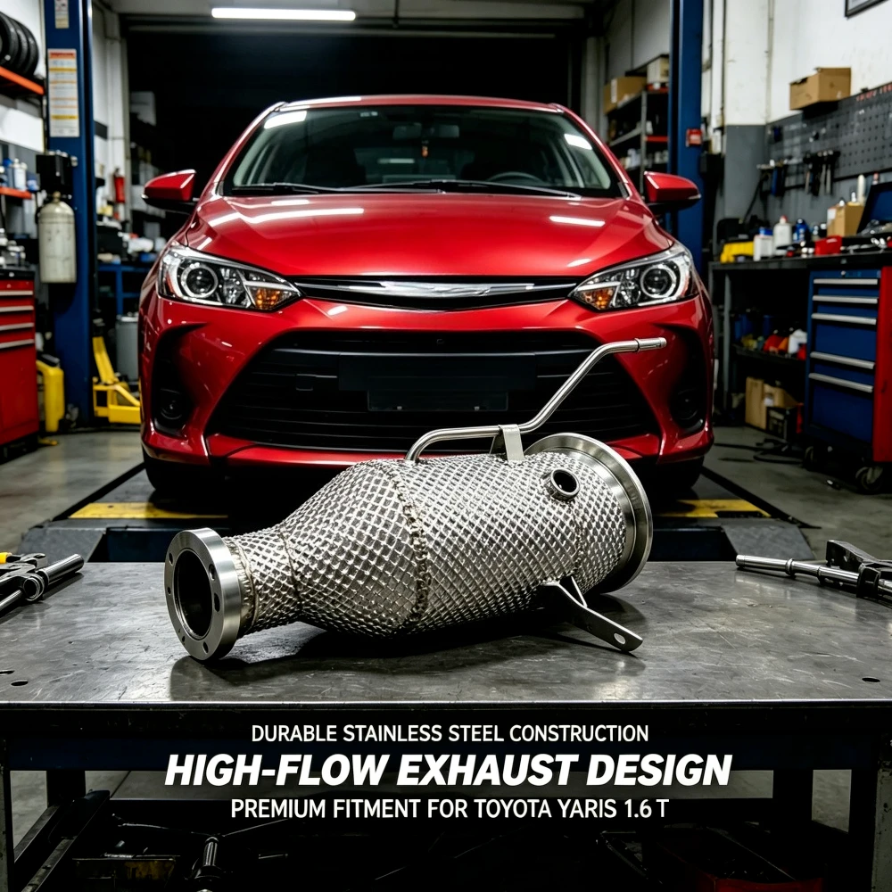 

Car Performance Exhaust Downpipe Header for Yaris 1.6T 2020-2023 Stainless Insulated Exhaust Pipes Catalytic Converter