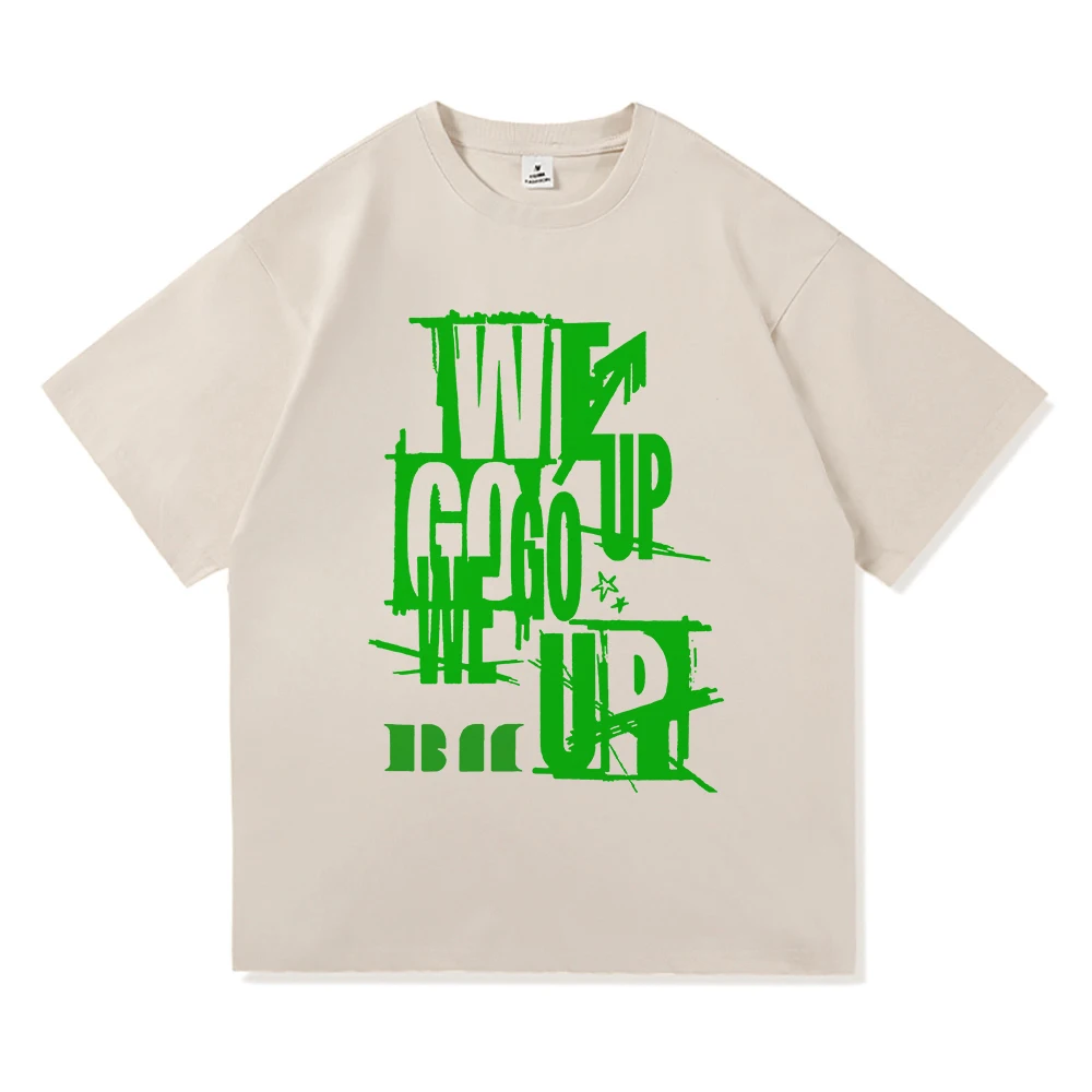 ألبوم Babymonster We Go Up تي شيرت 2025 ملابس كلاسيكية للرجال/النساء ملابس هاراجوكو عالية الجودة لمحبي الهدايا تيشيرتات قطنية