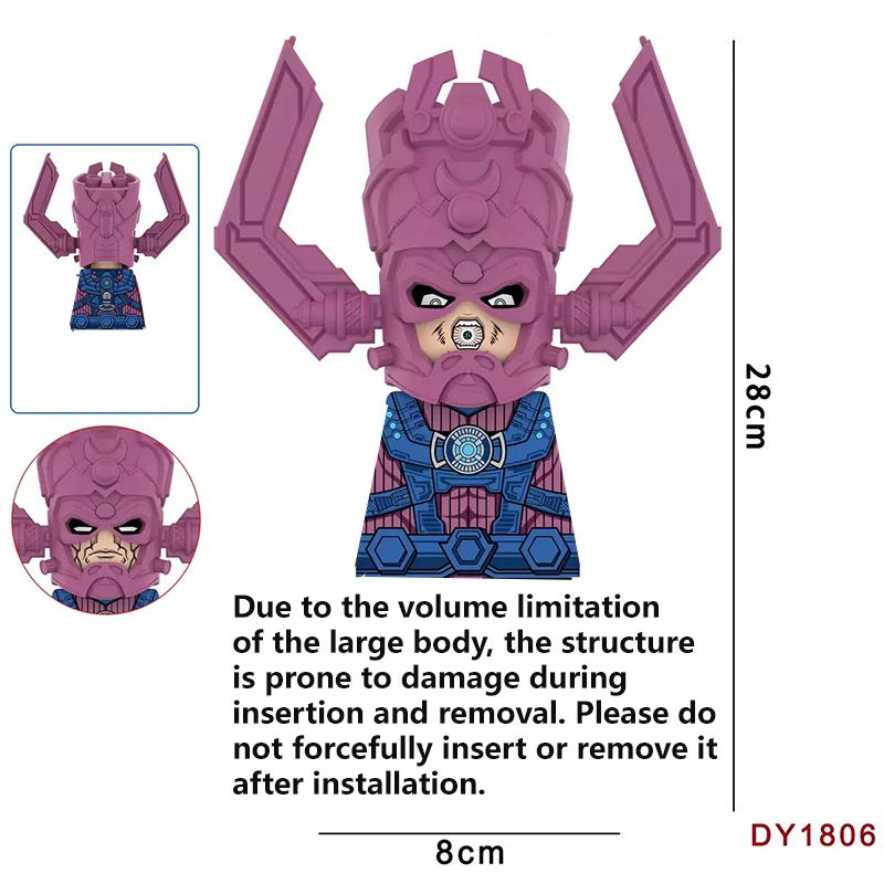 28CM MOC Planet Devourer large size Assembled Block Man Toy Ornament Puzzle Animation ornament collect Game Toy Model Kids Gift