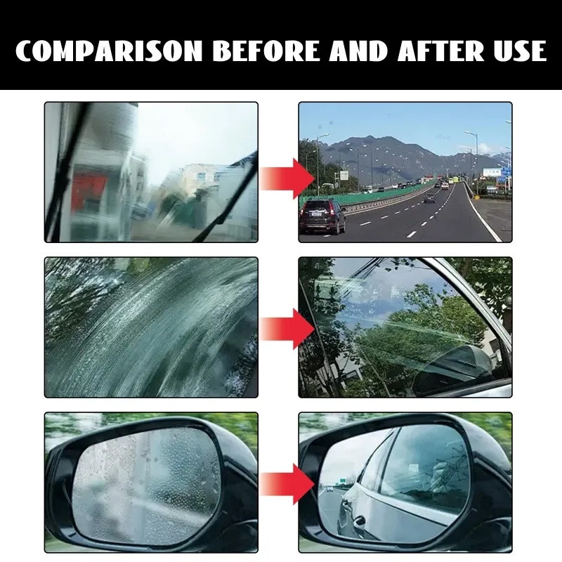 Car Windscreen Stain Removal & Cleaning Multi-Purpose Cleaner Car Glass Oil Film Cleaning Fluid Non-Corrosive Car Accessories