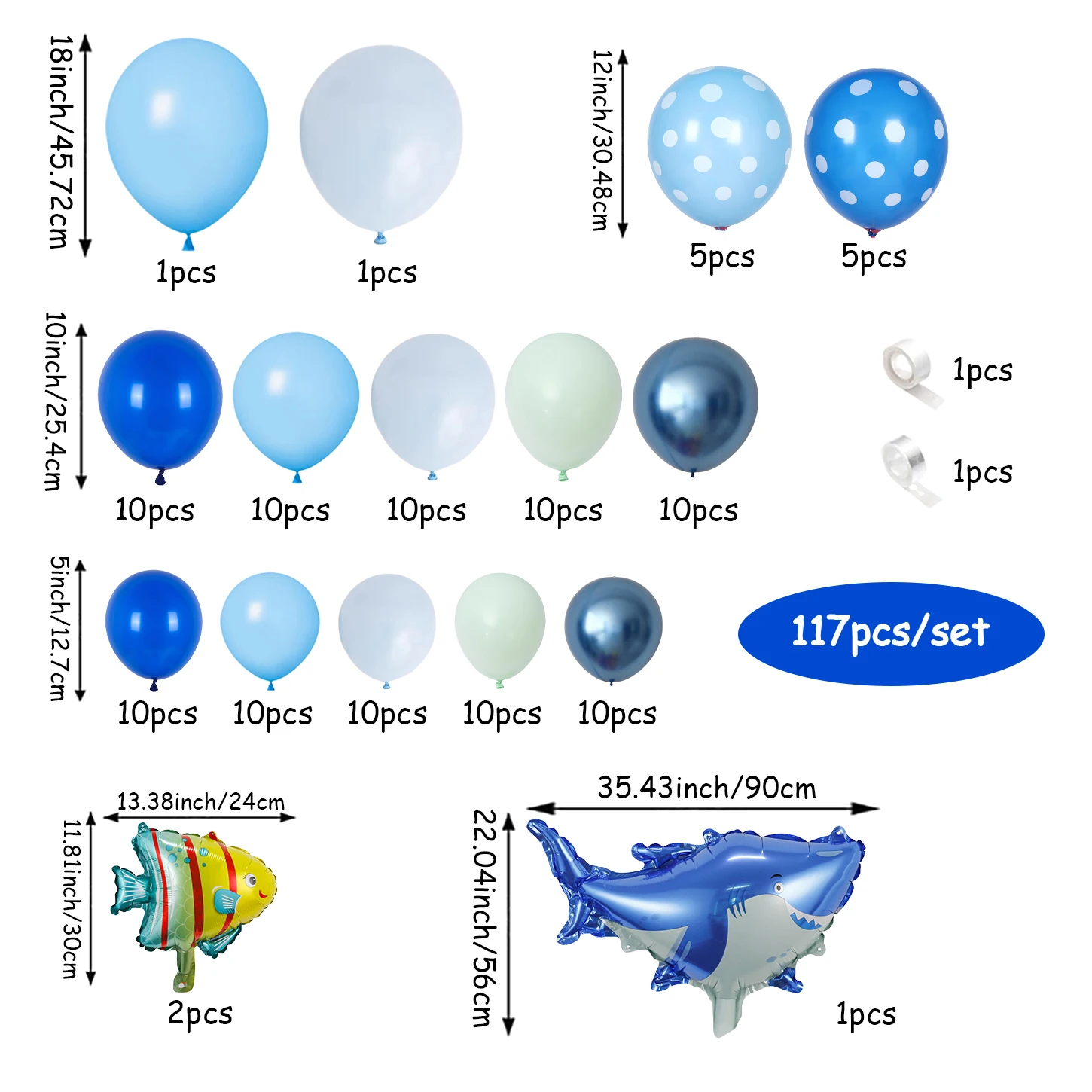 117-Piece Underwater Blue Shar - огляд і ціна Water Balloon Set
