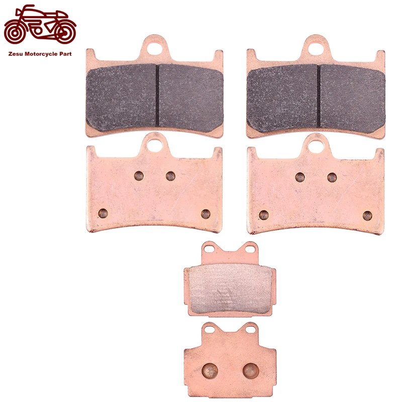 For YAMAHA FZR250 R TZR250 FZR400RR FZR400R R1-Z TZR250 RS FZS600 Fazer FZS600S Motorcycle Sintered Copper Front Rear Brake Pads