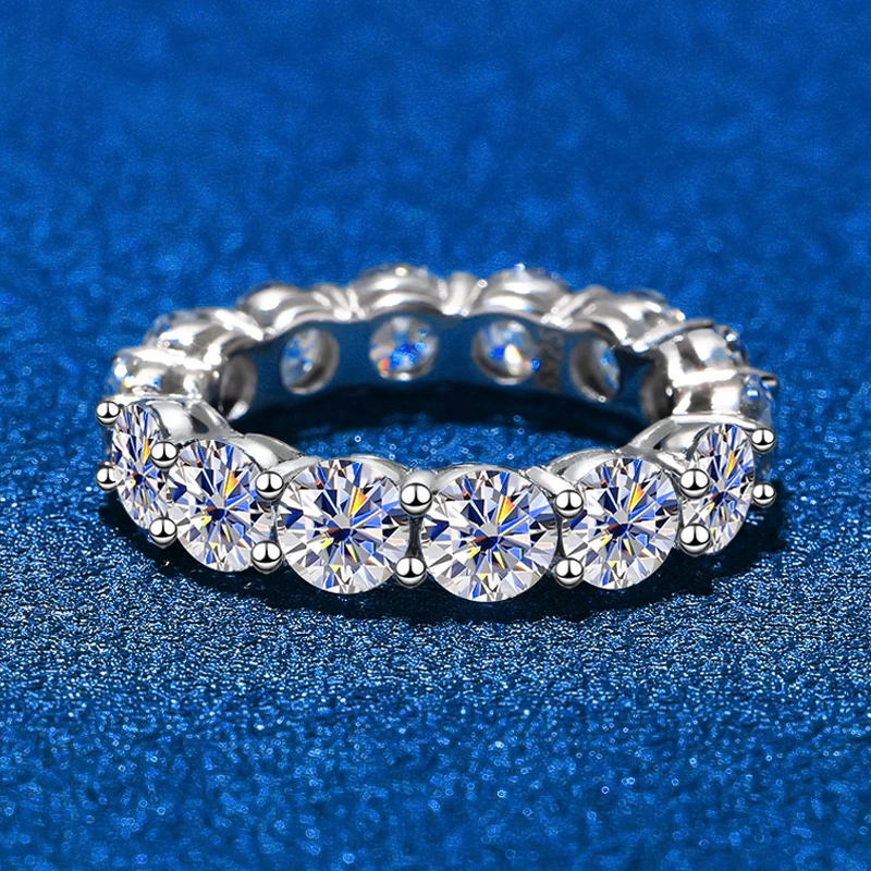 SEMNI Total 7.0CT Moissanite Diamond Rings For Women Men 0.5ct Each Top Quality Original 925 Sterling Silver Lady's Rings