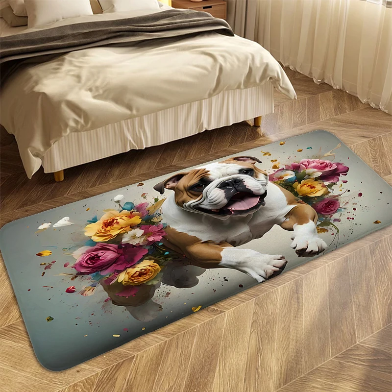 Dog Artistic Photos Mat for Hallway Home Door Entrance Carpet Washable Non-slip Kitchen Living Room Bedroom Rug Soft Bathmat