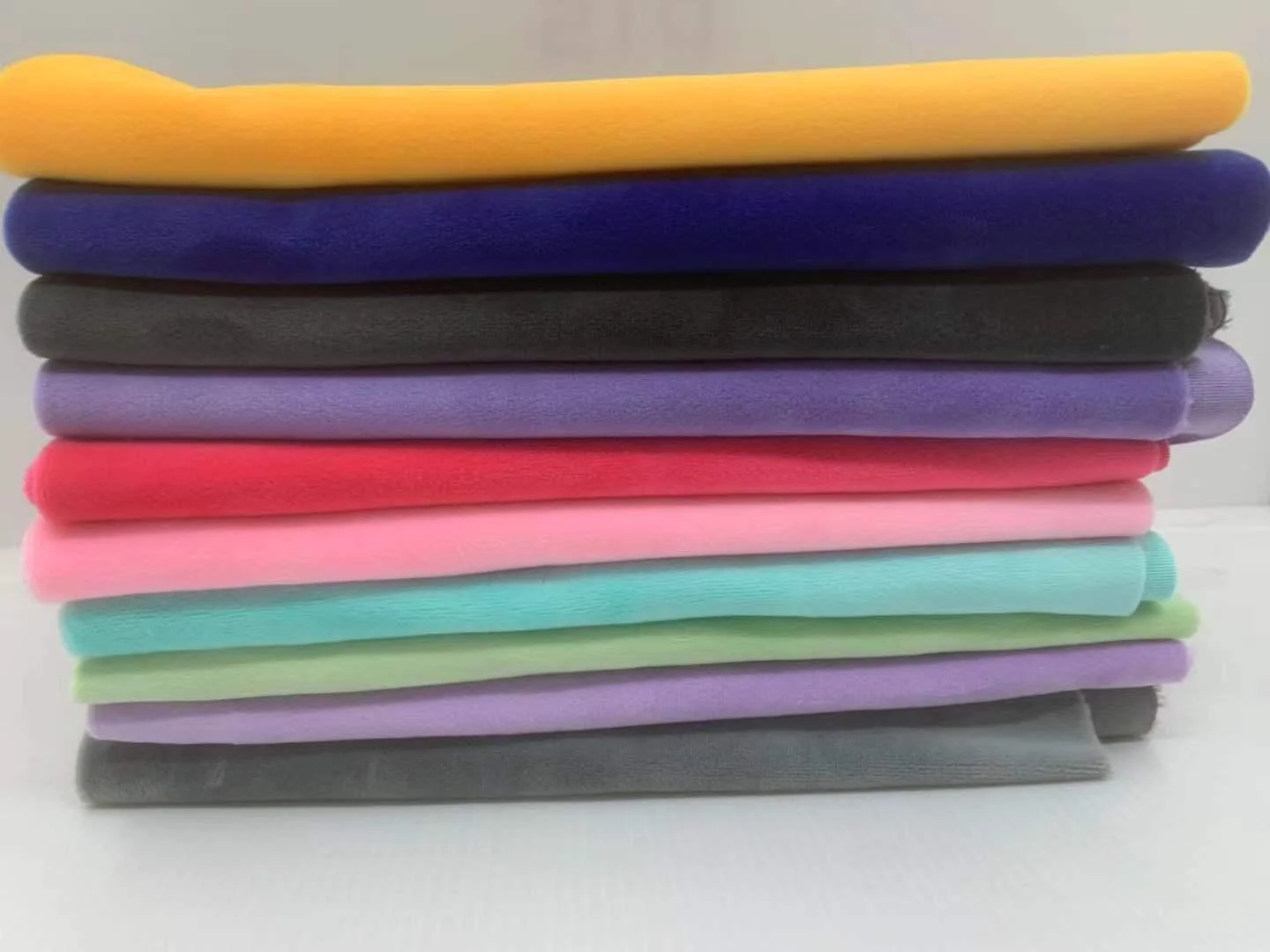 New 45 Colors Mochi Minky 1mm Pile Super Stretch 5% Spandex Mochi Soft Short Plush Fabric For Toys Fursuit Paw Mochi Fabric