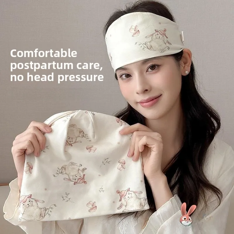 

Evening Sleep Head Warmth Air Conditioner Windproof Postpartum Lady's Hat Cap Cozy Head Cover Women's Fashion Autumn Seven-Qu...