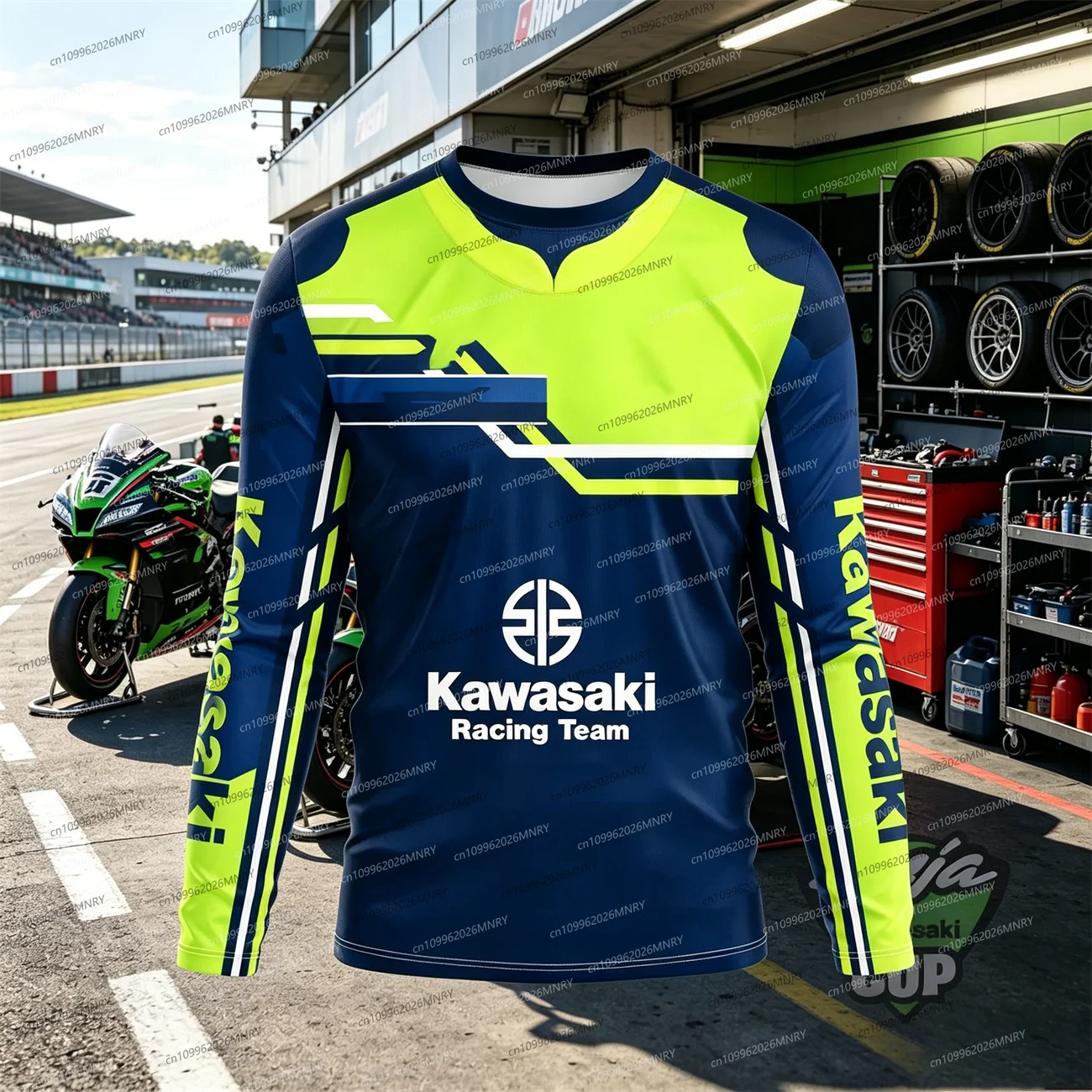 

Kawasaki Motocross Breathable Quick Drying Cycling tshit Suit Summer Men Long tshirt Sports Men t-shirt Women Long Sleeved Top