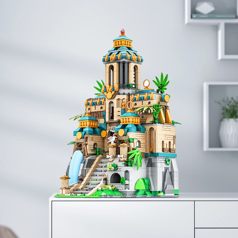 Moc mittelalter liche Burg die verlorenen Tempel Bausteine Modell Cartoon berühmte Architektur Ziegel kreative Montage Spielzeug Kinder Geschenke