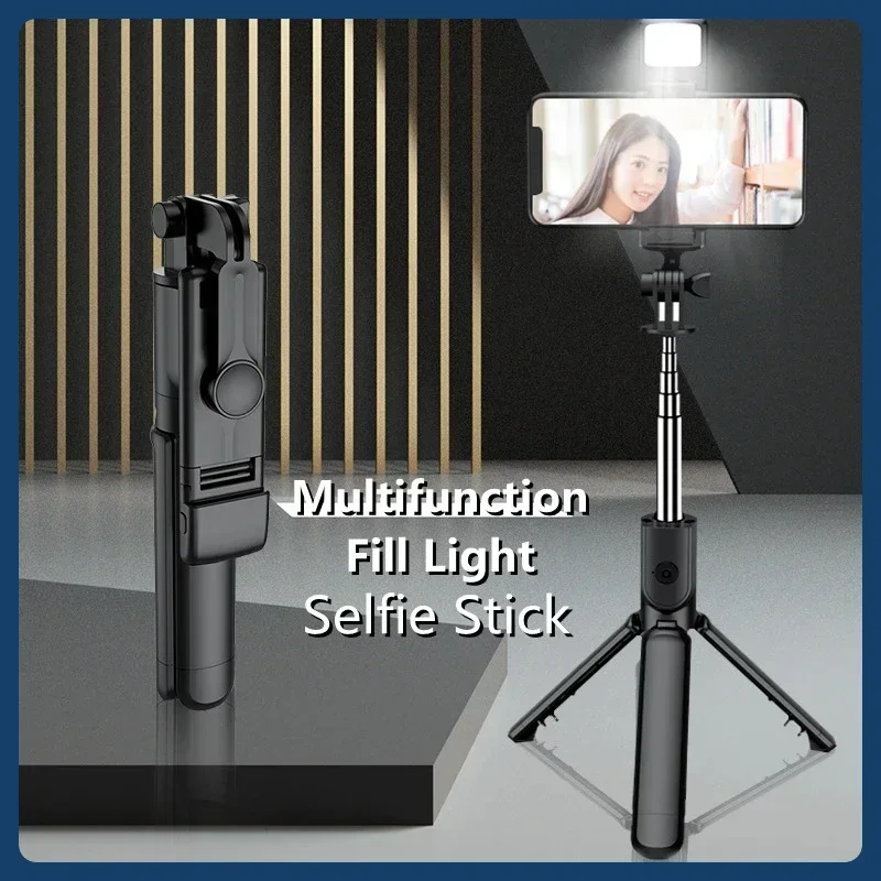 

Палка для селфи Fangtuos — беспроводной Bluetooth, выдвижной, мини-штатив с заполняющей подсветкой и пультом дистанционного управления для смартфонов