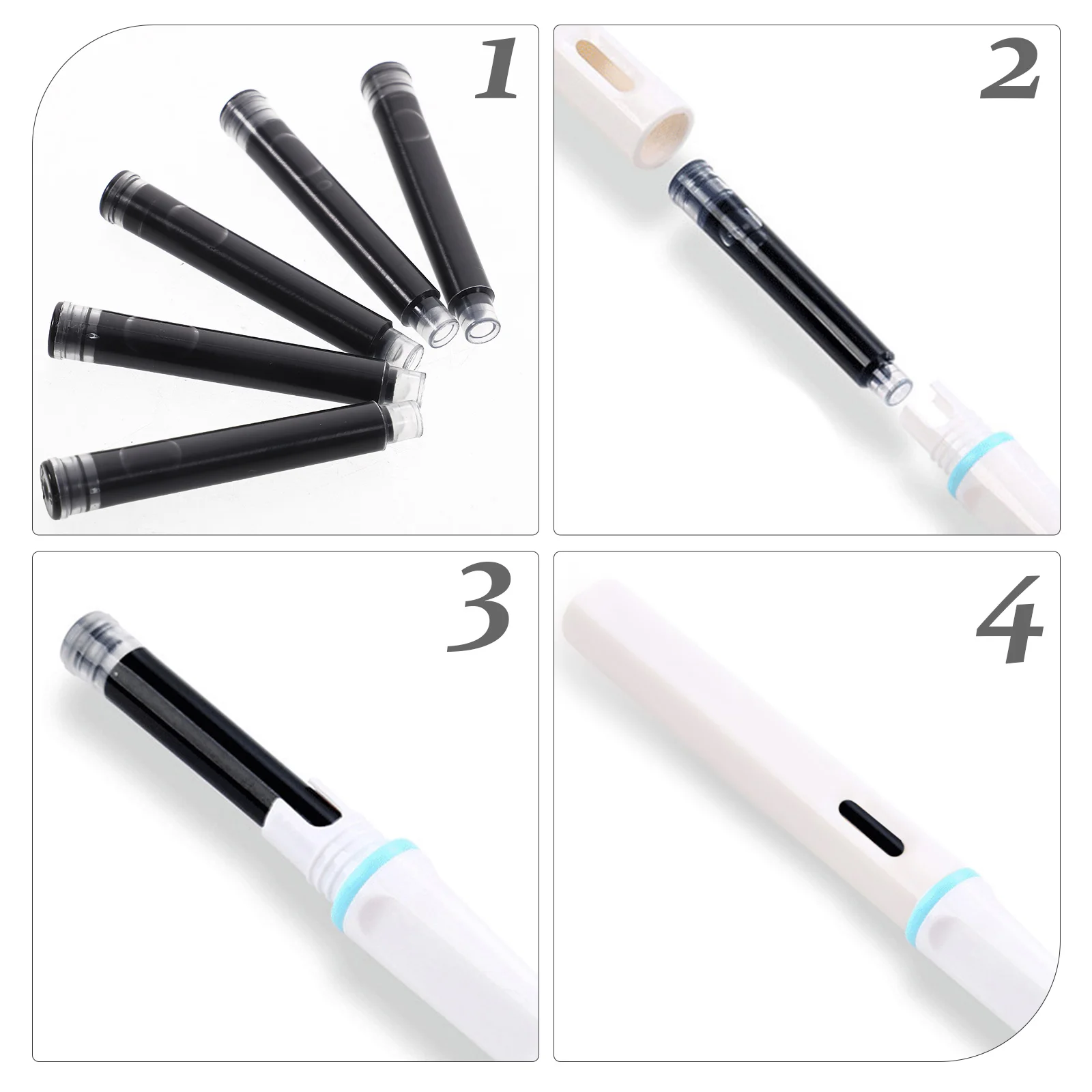 

100Pcs Small Fountain Pen Ink Refills Replaceable Ink Cartridges Smooth Writing Experience Multi Use for Office School Writing