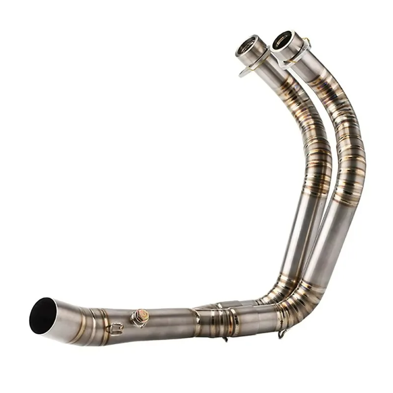 For YAMAHA MT07 FZ07 System Escape Slip on Front Tube Link Pipe Connect Original Full Motorcycle Exhaust System Titanium Alloy