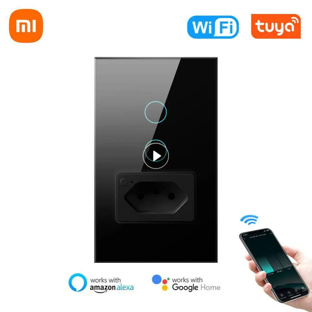 Xiaomi Smart Wall Light Switch WiFi 1/2 Touch Switch For Smart Home Portable Compatible With Google Home Alexa Accessories