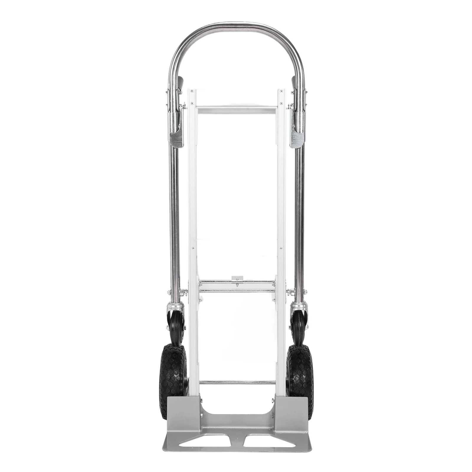 2 في 1 ألومنيوم 800 رطل سعة قابلة للتحويل دوللي مع عجلة عربة دوللي محمولة عربة قابلة للطي للنقل المتحرك