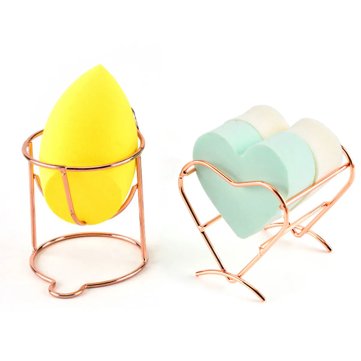 

Набор из 3 держателей для спонжей для макияжа: подставка для сушки спонжей-губок в форме капли/тыквы, органайзер для косметических инструментов