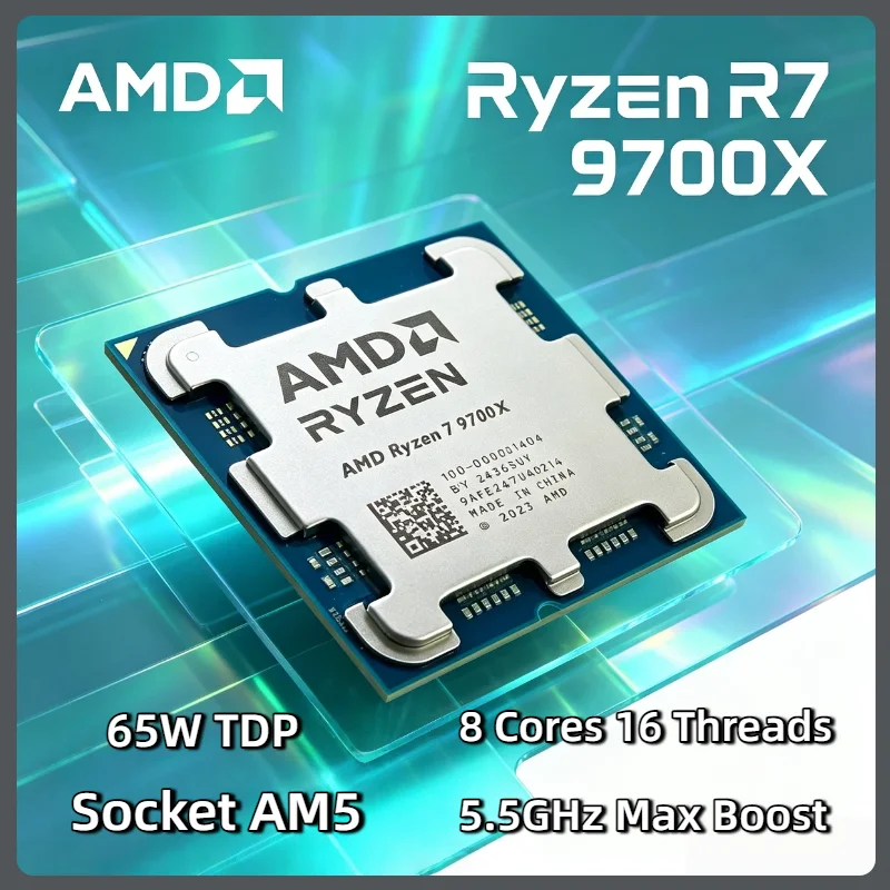 

AMD Ryzen 7 9700X Desktop Processor 8C 16T 3.8 5.5GHz 4nm Zen5 AM5 Socket 32MB L3 Cache 65W DDR5 PCIe 5.0