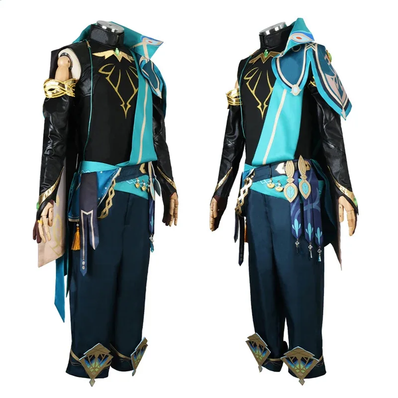 Jogo genshin impacto cosplay traje al haitham anime cosplay roupas alhaitham peruca sapatos botas halloween carnaval festa roupas
