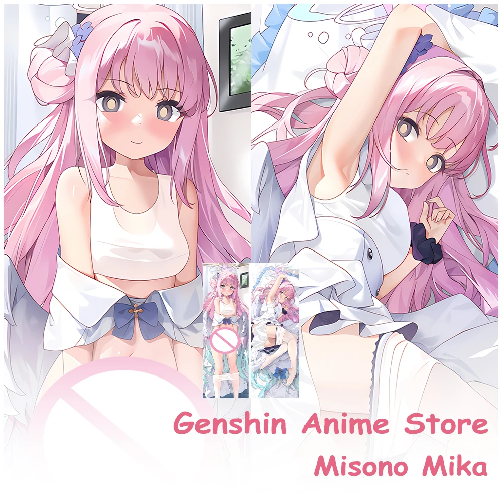 

Blue Archive Misono Mika Otaku Anime Dakimakura Pillowcase Uncensorship Double Sides Printed Naughty Hugging Body Pillowcase