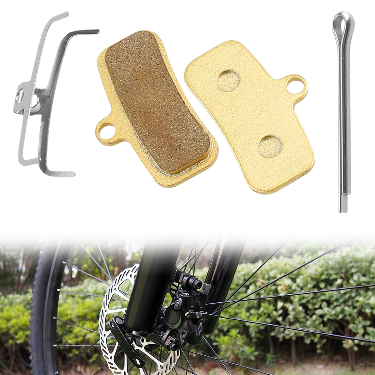 

2Pcs Practical Sintered-Metal Brake Pads for Bicycle Hydraulic Disc Brake Pads Metallic Bike Mountain Bike Tool