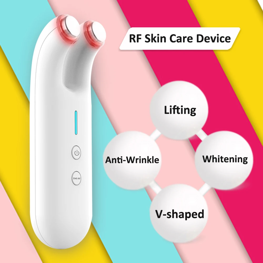 

Radio Frequency Skin Care Machine EMS Micro Current Lifting Tighten Wrinkle Removal Device Facial Massager Face Eye Neck Massage