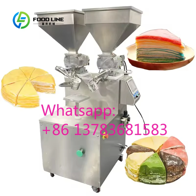 Customized Mille Crepe Cake Making Machine Full-Automatic Layer Spreading & Cream Coating Equipment with Touch Screen Control