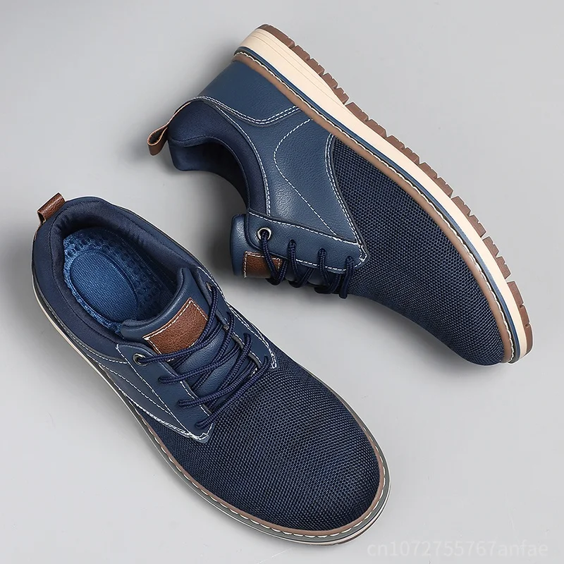 Men Oxfords Genuine Leather Dress Shoes Brogue Lace Up Italian Mens Casual Shoes Luxury Brand  Loafers Plus Size 39-48