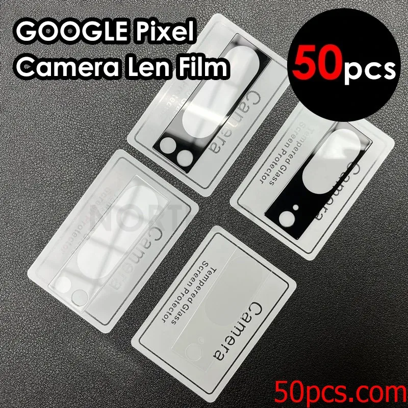 50Pcs Camera Lens Protector For Google Pixel 6 6A 7 7A 8 9 Pro XL Black 3D Full Cover Screen Film