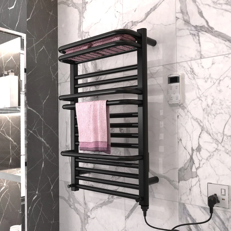 Fashionable Home Bathroom Wall Mounted Smart Electric Heated Towel Rail Warmer Rack