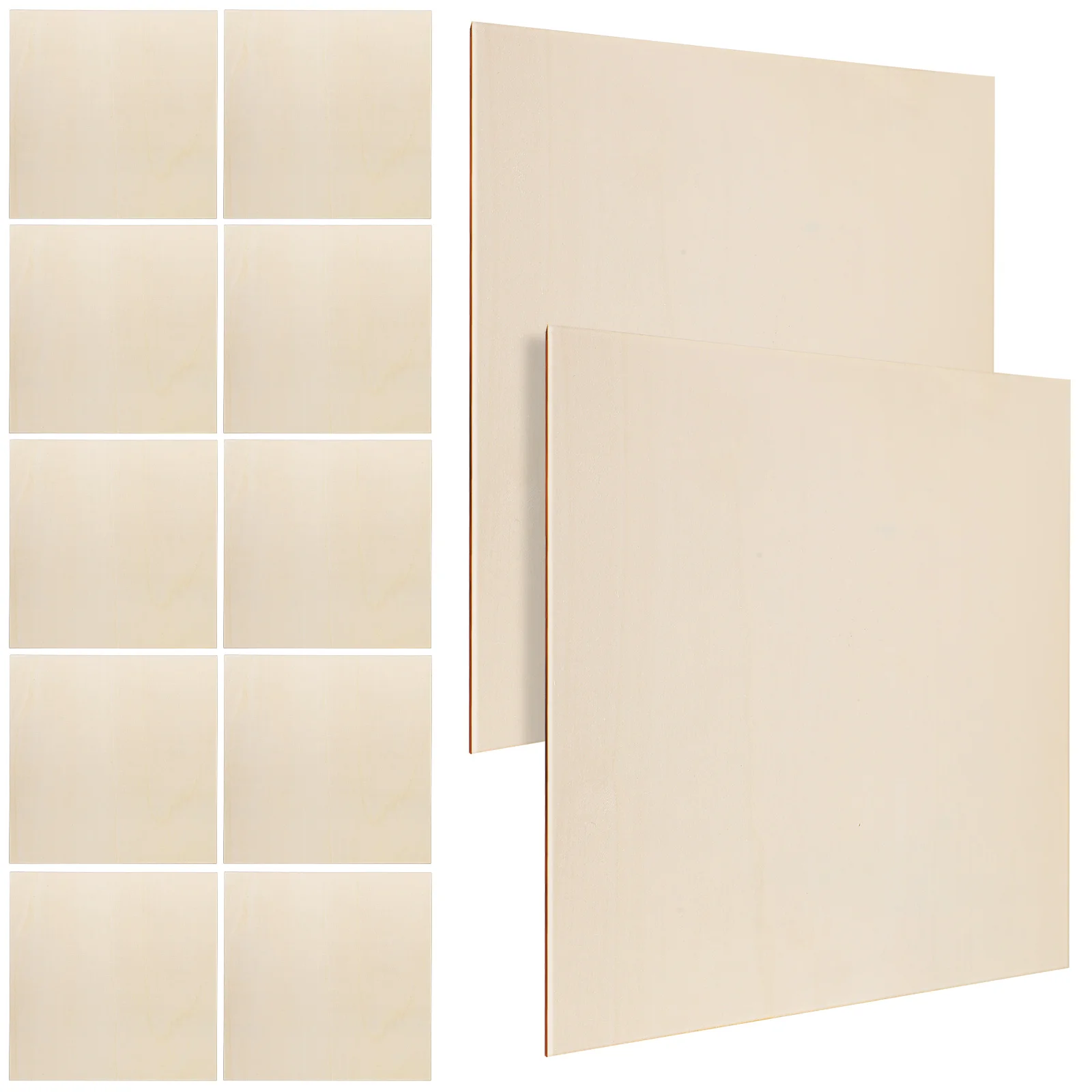 

12Pcs Unfinished Wood Boards Craft Supplies Sturdy Build Versatile Applications Smooth Surface Engraving Burning Cutting