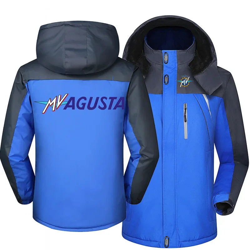 

NEW Winter Jacket Men for AGUSTA Windbreaker Windproof Waterproof Thicken Fleece Outwear Outdoorsports Overcoat