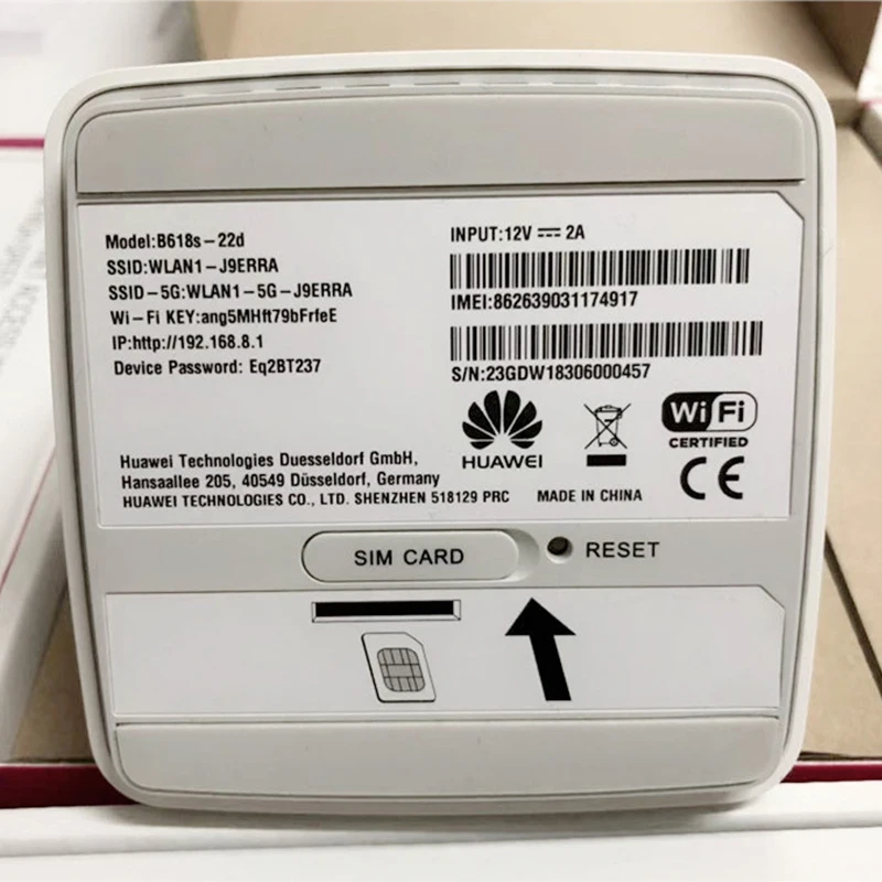 الأصلي هواوي B618S-22D واي فاي مكرر 4G LTE راوتر Cat11 600Mbps شبكة لاسلكية موسع إشارة الداعم مع فتحة بطاقة Sim