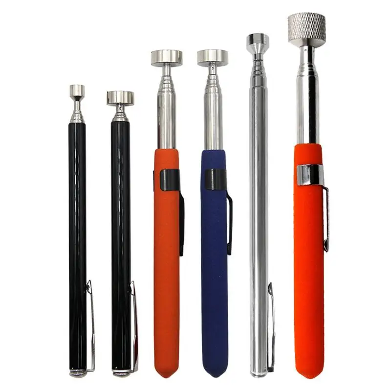 Telescoping Magnetic Pickup Tool, Telescopic Magnet Stick, Lightweight Metal Suction Rod, Acessórios para Veículos, Ferramentas de inspeção