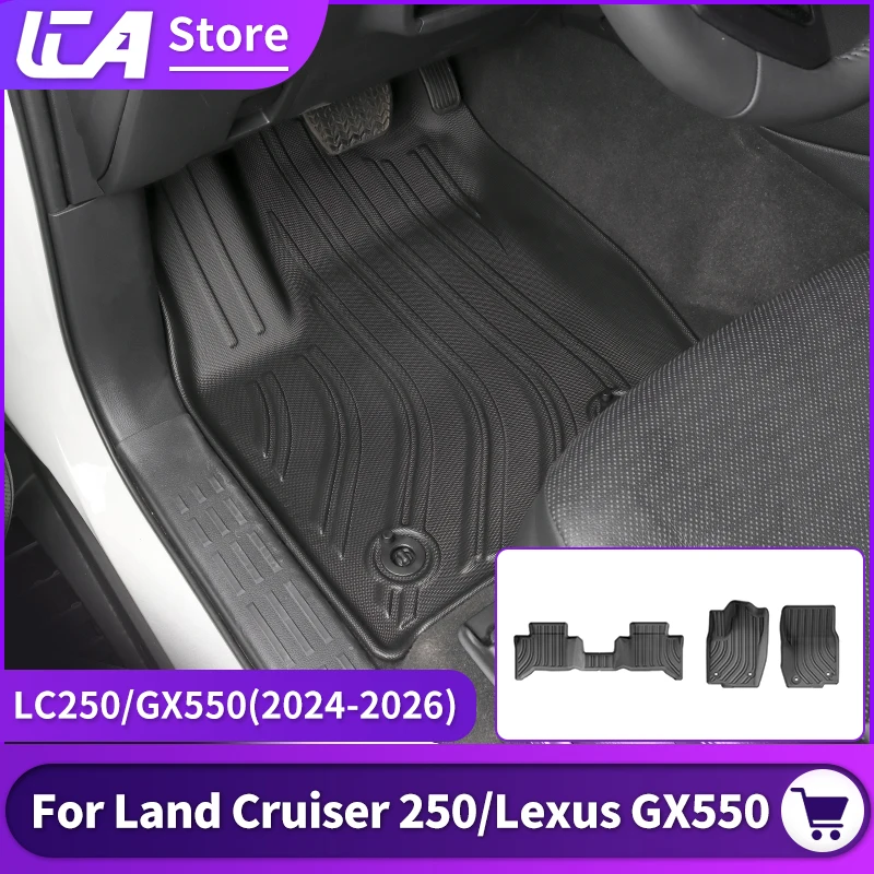 

For Toyota 2024 2025 Land Cruiser Prado LC250 250 Lexus 550 Waterproof Car Mats Eco-Friendly Custom Fit Interior Accessories
