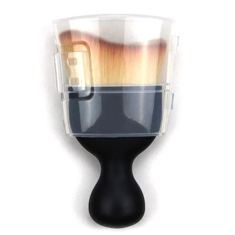 Brocha de maquillaje colorete en crema, base de contorno, brocha para polvos sueltos, brochas de maquillaje Kabuki multifuncionales con tapa