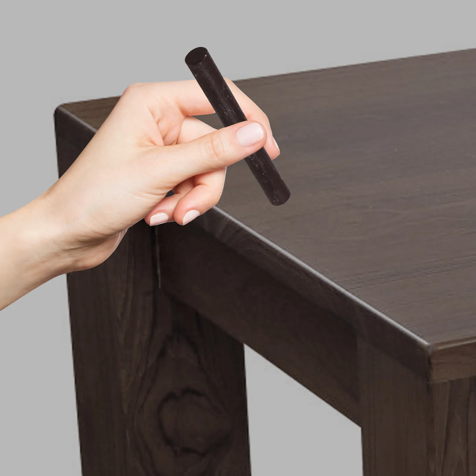 2Pcs Wood Wax Filling Stick Furniture Repair Markers Black Easy Use Scratch Repair Pen for Tables Wardrobes Cabinets Floors Wood