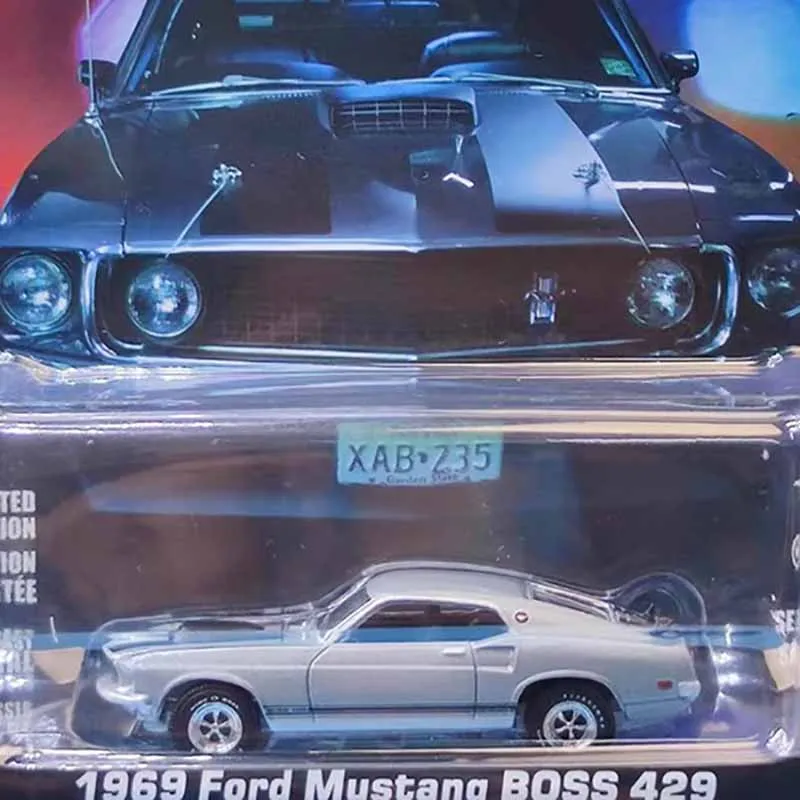 Diecast Original 1:64 Scale 1969 Ford Mustang BOSS Solid Pack The Car Model Static Decoration Collectible Toy Gift Souvenir