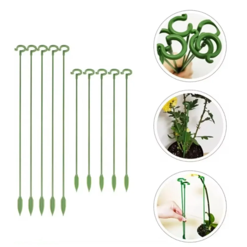 10PCS Reusable Butterflies Orchid Potted Fixing Rods Anti Lodging Plastics Climbing Plant Support Stakes Garden Decor Supplies