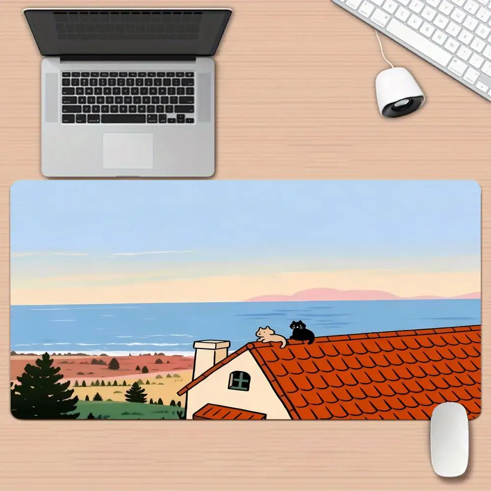 Painting Creative Scenery Mouse Pad Laptops Gaming Deskmat  Mousepad Anime Office Carpet Gamer Keyboard Computer Atmosphere