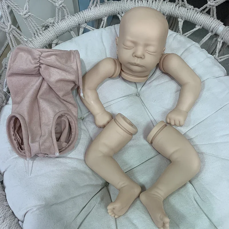 19Inch Reborn Doll Kits Kai Newborn Baby Lifelike Soft Touch Fresh Color Unfinished Doll Parts