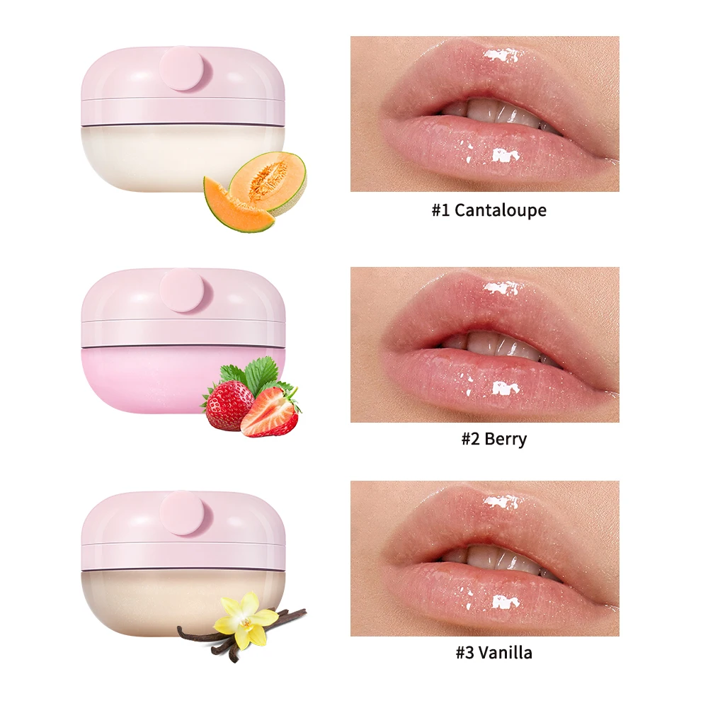 Moisturizing Lip Balm Set Long-lasting Moisturizing 3 Colors Natural Plant Base Moisturizing Crack Lip Care Jelly Plump lips