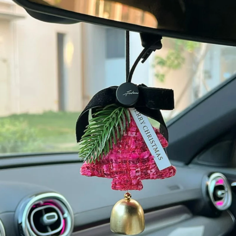 Christmas Tree Ornament for Car Rear View Mirror Hanging Accessories,Car Rearview Mirror Pendant, Auto Interior Decoration Gift