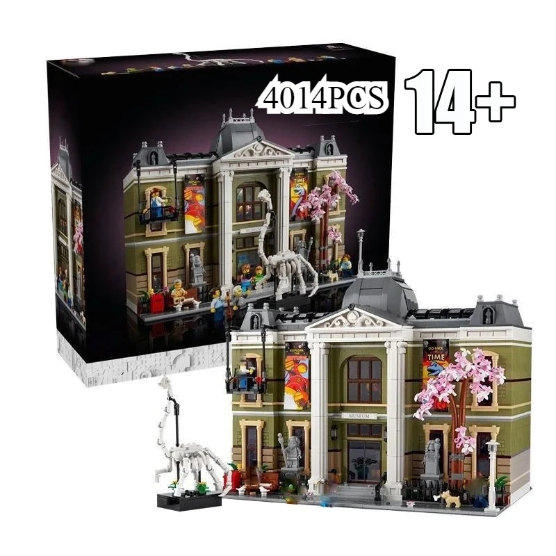 

4014 шт. значки, музей естественной истории, 10326 самый большой модульный строительный набор, архитектурные строительные блоки с видом на улицу, игрушка, подарок для детей