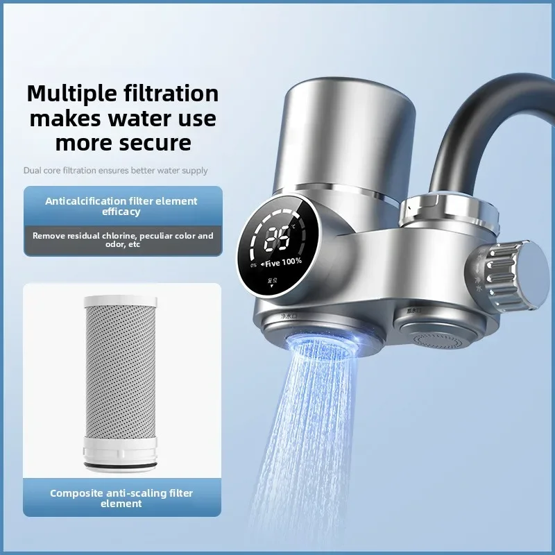 

Smart Faucet Water Purifier - Removable Ceramic Filter for Pure Drinking Water, Anti-Scale Filtration System for Kitchen