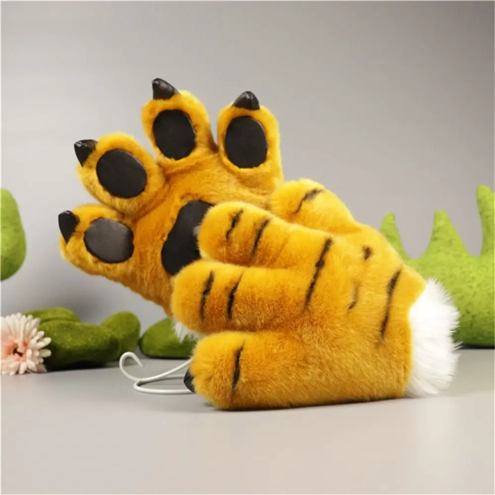 

Creative Stuffed Animal Tiger Claw Gloves Claw Hand Gloves Dinosaur Tiger Animal Paw Gloves Leopard Giraffe Cartoon Kids Toy