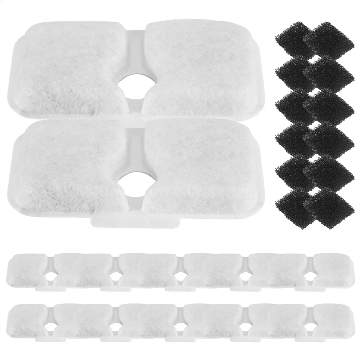 Filtros de Substituição ABJS (12 Unidades) para Fonte de Água Sem Fio para Gatos Dockstream PLWF005/PLWF115/WF105, Filtros para Bebedouro de Animais de Estimação