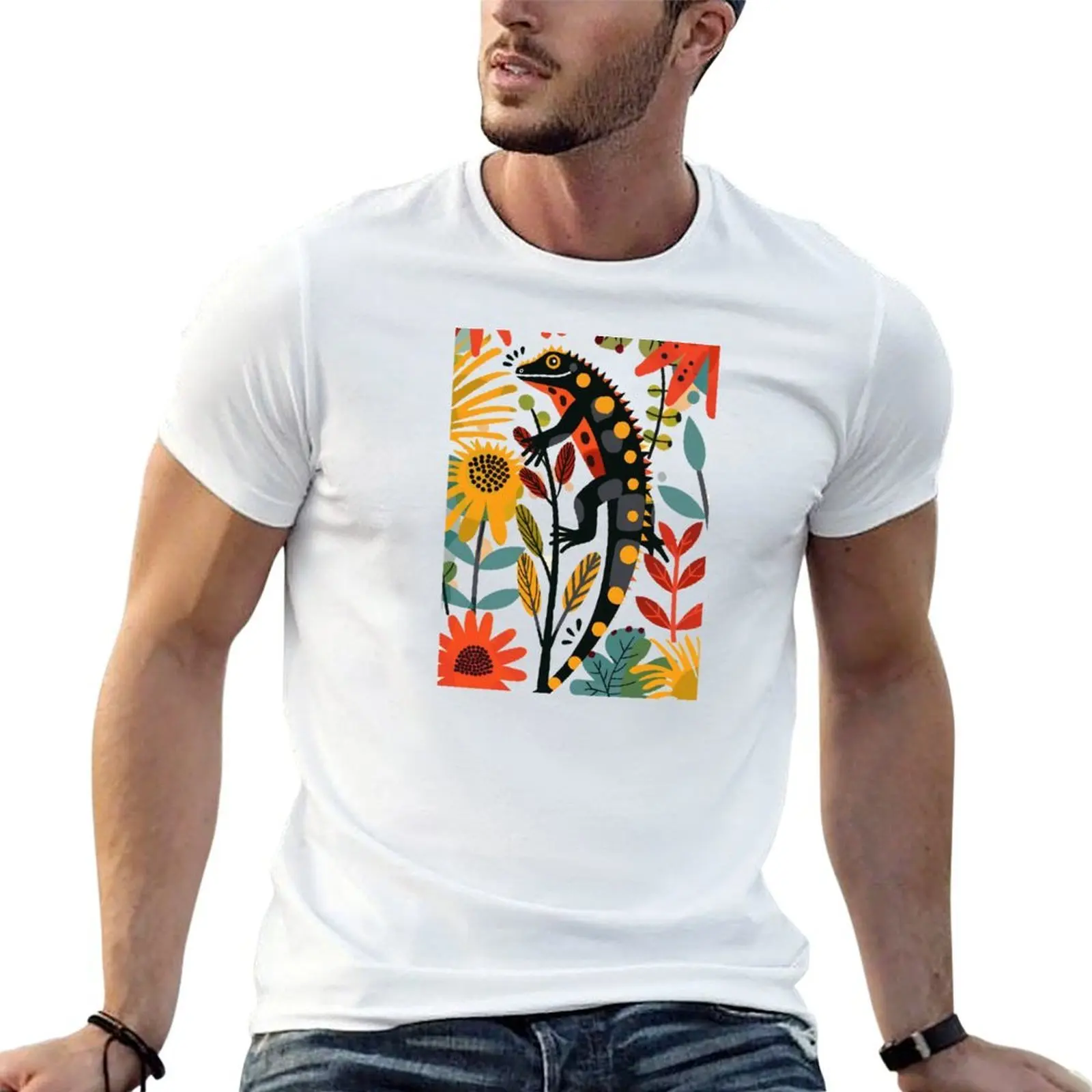 

Lizard T-Shirt man t shirt graphic t shirts for man graphic funny t shirts for man cotton T-Shirt