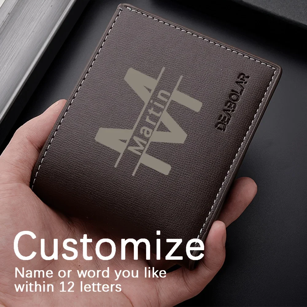 

Custom Name Text Men's Wallet Casual Bifold Short Wallet for Men Personalized Gift for Him Birthday Father's Day Anniversary