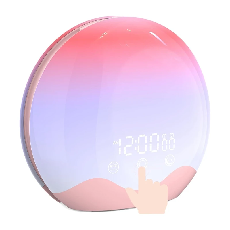 Sunrise Alarm Clock Wake Up Light With Touch Control, Dual Sided Natural Light Alarm Clock For Heavy Sleepers, Bedroom, Durable