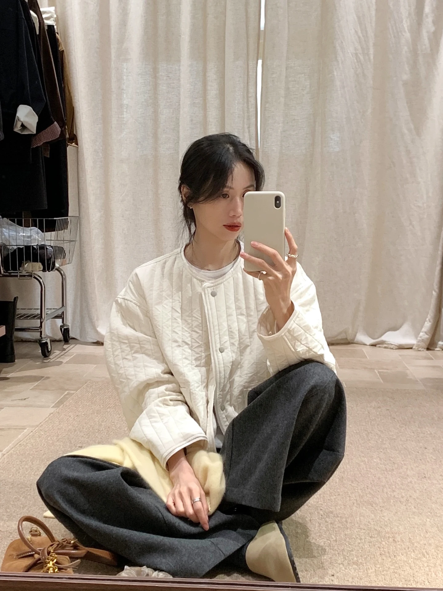 

Корейская свободная куртка BRIVIN из тонкого хлопка с круглым вырезом, женская, маленького размера, осенняя, новая коллекция, хлопковое пальто, верхняя одежда